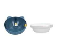 HEEPDD Cuenco Multifunción para Mascotas, Silicona de Grado FDA, Bandeja de Comida para Perros Antideslizante Impermeable, Borde Elevado para una Fácil Limpieza