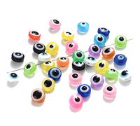 HEEPDD Cuentas de Ojos de Resina, 300 Piezas, para Proyectos de Fabricación de Joyas Cuentas de Ojos de Resina, Diseño Redondo Plano, 6x8 Mm, Artesanía Nan