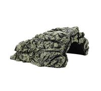 HEEPDD Cueva de Reptiles, Plataforma para el Sol de Resina Escondite Hábitat, Acuario Terrario Decoración Ornamento para pequeños lagartos Tortugas Anfibios Peces (Grande)