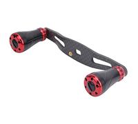 HEEPDD de Carrete Giratorio Reemplazo de Carrete de Metal de Carbono Agarre Oscilante 95 Mm Perilla de de Pesca Izquierda Derecha 38 G con 10,5 Cm de Longitud para Pescadores de Baitcast (Negro Rojo)