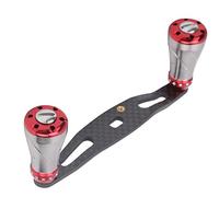 HEEPDD de Carrete Giratorio Reemplazo de Carrete de Metal de Carbono Agarre Oscilante 95 Mm Perilla de de Pesca Izquierda Derecha 38 G con 10,5 Cm de Longitud para Pescadores de Baitcast (Rojo)