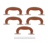 HEEPDD de Equipaje de 5 PCS 5.91 Pulgadas X 2.09 Pulgadas de Manejo de Plástico, Manejo de Equipaje Manijas de Tirón para la Maleta Manejo de Caja de la Guitarra de la Guitarra del (Rojo parduzco)