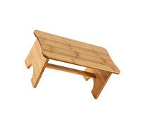 HEEPDD Descanso de Alivio de Alivio Antideslizante de Nanmu Footrest Anti Slip para Baño de la Oficina en Casa, 1 X Debajo del Escritorio Taburete (Estilo Plano)