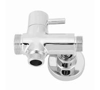 HEEPDD Desviador de Ducha de Pared G1/2, Divisor de Ducha de Baño de Cobre con Superficie Galvanizada, Base y Accesorios, para Entrada de Agua del Baño del Hogar