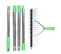 HEEPDD Detraje de Césped de Acero Inoxidable de Rastrillo de Paja con Desmontable Cuchillas de Doble Cara para el Jardín de Jardín de Césped de Césped de 24 Pulgadas 66.9 Pulgadas de