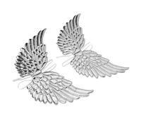 HEEPDD Disfraz de Ala de Cosplay para Niños, Paquete de 2 con Patrón Transparente, Alas de Tela 3D y Correas Ajustables para los Hombros para Navidad, Fiesta de Cumpleaños, Actuación en (SILVER)