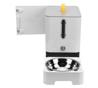 HEEPDD Dispensador Automático de Comida para Perros y Gatos, Alimentador Cronometrado de Plástico de Gran Capacidad con Almacenamiento para Viajes, Cuidado de Mascotas en Casa (Gray)