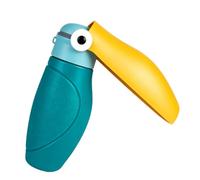 HEEPDD Dispensador de Agua Portátil para Mascotas, 480 Ml, ABS+Pet, Botella de Agua Plegable para Viajes para Perros, Botón Pulsador con una Sola Mano, Alimentador para Beber a Prueba (480ML)