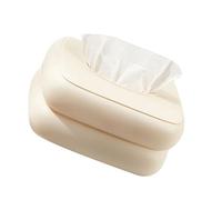 HEEPDD Dispensador de Pañuelos Faciales Color Crema, Diseño para Sala de Estar, Oficina, Cubierta de Caja de Pañuelos Negra, 5,5 X 7, Pulgadas, Dispensador de Faciales Color Crema, Espacioso para el