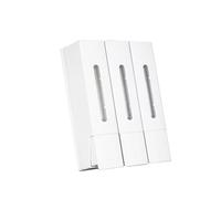 HEEPDD Dispensador de para Ducha, Dispensador de Montado en la Pared, Duradero, champú Acondicionador de 3 Cámaras, de Gel de Baño para el Hogar, Baño y Uso en Hoteles Nan (Cabeza Triple Blanca)