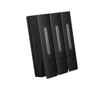 HEEPDD Dispensador de para Ducha, Dispensador de Montado en la Pared, Duradero, champú Acondicionador de 3 Cámaras, de Gel de Baño para el Hogar, Baño y Uso en Hoteles Nan (Cabeza Triple Negra)