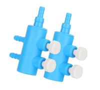 HEEPDD Distribuidor de Control de Aire del Acuario, 2pcs Aquarium 2 Válvulas Válvula de Aire Manifiesta Distribuidor de Control de Oxígeno Aquario de Oxígeno Adaptador de Accesorios Nan (#1)