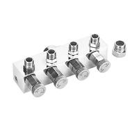 HEEPDD Divisor de Manguera de Aire Ajustable, Aluminio, 4/6 Vías, Colector con Adaptador de Aerógrafo, Accesorios de Montaje Regulables