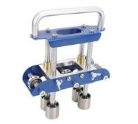 HEEPDD Dobladora de Rodillos para Bordes Dobladora de Chapa de 0 a 90 Grados con Rodillos en Forma de V Tijeras de Acero Inoxidable para Doblar Canalones de Techos de Metal (BLUE)
