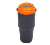 HEEPDD Eléctrica Portátil, Botella de café con Aislamiento de Acero Inoxidable de 600 Ml, de Viaje Recargable por USB de 9 Barras, 12 Horas de Calor 24 Horas de Frío para Oficina, Coche, Gimnasio Al