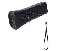 HEEPDD Entrenador Ultrasónico Antiladridos, Herramienta Portátil de Comportamiento para Perros de Doble Cabeza con Linterna LED, Disuasivo Eficaz Activado por Sonido para Propietarios de Perros con un