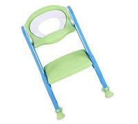 HEEPDD Escalera para Inodoro para Bebés, Asiento para Niños Pequeños con Diseño de Reposabrazos Doble y Almohadillas Antideslizantes para los Pies, Escalera para Inodoro para Bebés Azul Verde, Baño