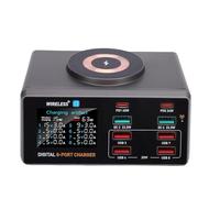 HEEPDD Estación de Carga de Escritorio USB 100W USB C Charger Hub, Tecnología GaN, Carga Rápida para Laptop, Tableta y Teléfono, Control de Aplicaciones Inteligentes, Electrodomésticos de Diseño