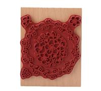 HEEPDD Estampilla de Goma de Madera, Estampilla de Patrón de Flores Elegante Compacta y Fácil de Usar Fit para Planificadores de Revistas Tarjetas y Letras
