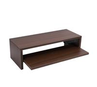 HEEPDD Estante de Almacenamiento Soporte para Monitor con 2 Salidas de CA, 3 Puertos USB y Puerto Tipo C, Estante Deslizante con Compartimento Abierto, Altura Ascendente de 15 Cm para Organización (1)