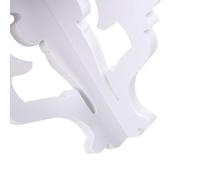 HEEPDD Estante Esquinero de Baño de 2 Niveles, Estante de Almacenamiento Tallado de Madera Blanca para Baño y Cocina, Bueno para Exhibir Pequeños Tesoros