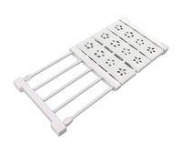 HEEPDD Estante Extensible para Armario, Estantes para Armario, Organizador de Guardarropa, Divisor, No Requiere Taladro, con Tubo de Acero y Material PP para Zapatero, Estantería, Baño,