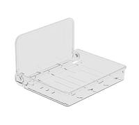 HEEPDD Estante Plegable de Pared Diseño Compacto Plegable Inodoro de Baño Multifuncional PET Transparente (Tamaño Pequeño 7.9 X 11.8 inch)