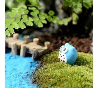 HEEPDD Estatua de Mini Búho, Decoración de Búho de Colores Vívidos Lindos para el Estante de la Oficina en Casa Nan (pequeño Azul)