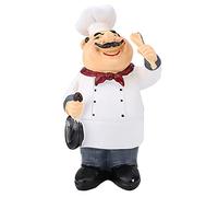 HEEPDD Estatuas de Figuras de Chef, Adornos de Resina Realistas para Decoración de Cocina, Buenos para Restaurantes y Cafeterías (71110-04 Chef con cuchara)