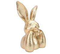 HEEPDD Estatuilla de Conejo Dorado, Estatuilla de Conejito de Pascua, Estatua Dorada, Decoración de Estante de Pascua para Mesa Central de Mesa para el Hogar, Mantel Nan