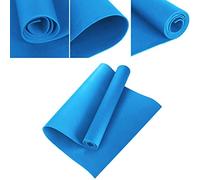 HEEPDD Esterilla de Yoga EVA Fitness Mat de 0.157 in de Grosor, Almohadilla de Ejercicio Antideslizante, 68,1 X 23,6 Pulgadas, Ligera para Yoga, Pilates, Estiramiento, Gimnasio en Casa, Uso en (BLUE)