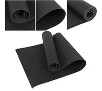 HEEPDD Esterilla de Yoga EVA Fitness Mat de 0.157 in de Grosor, Almohadilla de Ejercicio Antideslizante, 68,1 X 23,6 Pulgadas, Ligera para Yoga, Pilates, Estiramiento, Gimnasio en Casa, Uso en (BLACK)