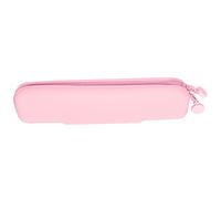 HEEPDD Estuche de Silicona para bolígrafos, Estuche de Viaje con Cremallera para lápices, Bolso de Maquillaje para artículo Personal, Estudiante de Escuela Rosa (pequeño)