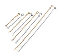 HEEPDD Extensor de Collar de Acero Inoxidable, Extensión de 8 Pcs Extensión Ajustable de Oro Collar de Collar de Collar 4 Longitud diferente: 6 4 3 2 Pulgadas