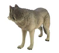 HEEPDD Figura de Lobo de Juguete, Escultura Realista de Vida Silvestre, Modelo Animal Pintado a Mano para Niños, Coleccionistas y Decoración del Hogar (M-604 Lobo Macho Azul Grande)