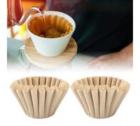HEEPDD Filtro de café de Fibra de Madera Desechable, Filtros de Reemplazo de 50 Piezas Ambientales para Restaurantes, Cafeterías Nan Nan (1 a 2 tazas)