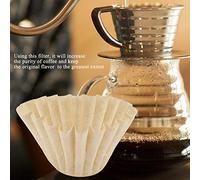 HEEPDD Filtro de café de Fibra de Madera Desechable, Filtros de Reemplazo de 50 Piezas Ambientales para Restaurantes, Cafeterías Nan Nan (1-4 porciones)