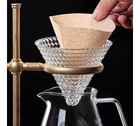 HEEPDD Filtros de café de Cono #2 sin Blanquear, Paquete de 100, Papel Natural Estilo para Cafeteras de Goteo con Orejas Colgantes para una Fácil Limpieza (BROWN)