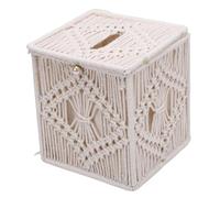 HEEPDD Funda para Caja de Pañuelos Bohemia, Caja Organizadora de Cuerda y Tela de Algodón, Decoración para Suministros de Almacenamiento de Baño y Dormitorio