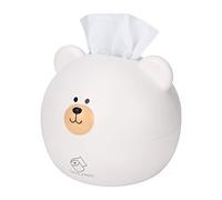 HEEPDD Funda para Caja de Pañuelos con Diseño de Oso, Divertido Soporte Decorativo con Amplia Apertura para Fácil Acceso a los Pañuelos, Diseño Redondo Compacto Que Se Adapta a Encimeras de Baño,