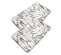 HEEPDD Fundas de Almohada Cuadradas Estampadas, Fundas de Almohada de Poliéster Transpirable para sofá y Cama, Juego de 2 Piezas Gris Claro Decoración Diaria (50,8x30,5 cm/20x12 Pulgadas)