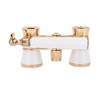 HEEPDD Gafas de ópera Telescopio Binocular, 25 Mm Bak-7 Prisma Tres Colores 3x25 Gafas dramá (White)