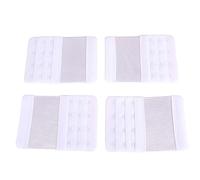 HEEPDD Ganchos de Extensor de Sujetador Suave Ajustable, Hebilla de Extensión de Sujetador de Nylon Pu para la Mayoría de los Tamaños, Extensión de Correa de Lencería de 4 PC con Nan de Confort