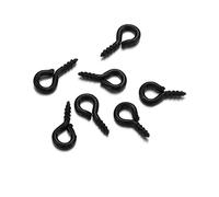 HEEPDD Ganchos de Ojo de Tornillo, 200 Piezas, 0,5 Pulgadas de Altura, 0,2 Pulgadas de Bucle, Hierro Brillante Multicolor, Pulido a Mano para Hacer Llaveros, Reparación de Campanillas de (yong negro)