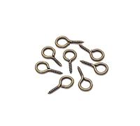 HEEPDD Ganchos de Ojo de Tornillo, 200 Piezas, 0,5 Pulgadas de Altura, 0,2 Pulgadas de Bucle, Hierro Brillante Multicolor, Pulido a Mano para Hacer Llaveros, Reparación de Campanillas de (Bronce