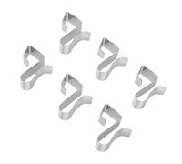 HEEPDD Ganchos para Canalones sin Herramientas, Clips de Luz Navideña de Acero Galvanizado, Paquete de 50 para Aleros de Techo, Instalación sin Clavos, Espacio Uniforme de Luz, Clips de Metal para