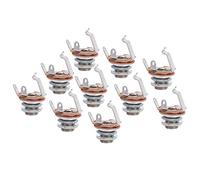 HEEPDD Guitarra Electric Guitar Mono Jack Socket 10pcs Kit 6.35 Mm de Entrada Duradera Piezas de Repuesto
