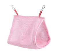 HEEPDD Hamaca del pájaro de la Malla, choza Respirable de la Tienda de la Malla de la jerarquía del Juguete de la Escalada de la Cama Colgante del Loro del Animal doméstico(Rosado)