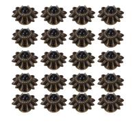 HEEPDD Hebillas Daisy Conchos, Remaches Decorativos de Aleación de Zinc, Hebillas de Flores de 13mm para Artesanía de Cuero y Accesorios, Materiales Hechos a Mano (BLACK)