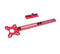 HEEPDD Herramienta de Carpintería Ajustable, Accesorios de Plantilla Plantilla de Corte de Guía de Enrutador con Escala Dual, Herramienta de Corte de Círculo de Fresado Multifuncional 3 en 1 para